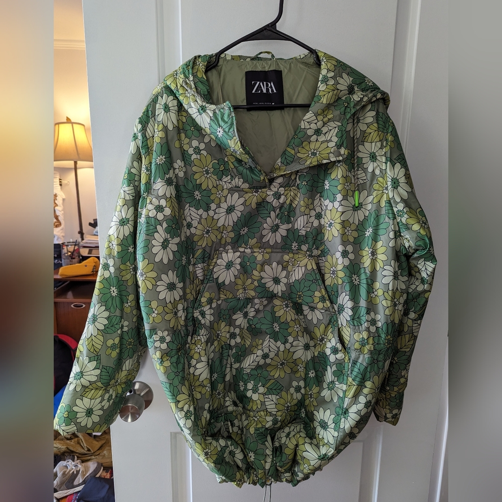 Zara Flower Puffy Anorak